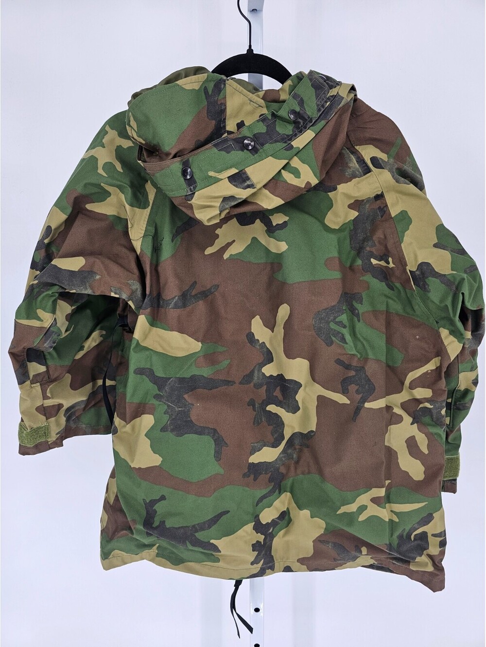 US Military Jacket Mens Medium Green Woodland Camo Cold Weather Parka Full Zip - Picture 4 of 4